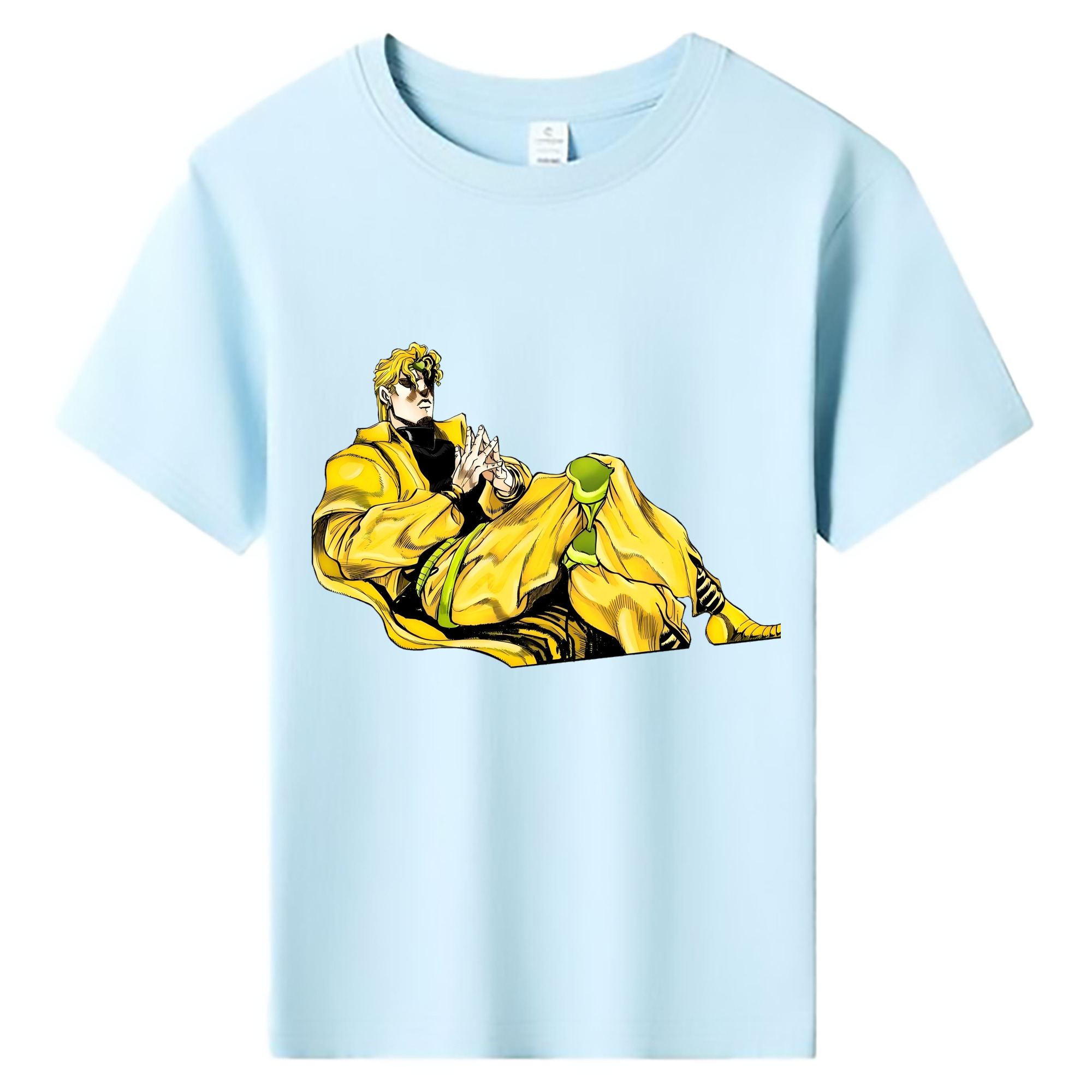 （画像用） ジョジョの奇妙な冒険 ディオ?ブランドー JoJo's Bizarre Adventure Dio Brando 綿100％キッズTシャツ（フロントプリント）